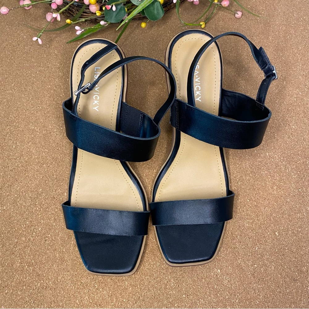 LISA VICKY Oasis Slingback Sandals Size 9.5